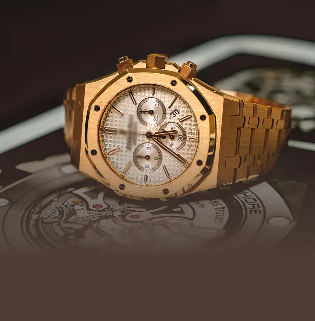 Luxury gold chronograph watch